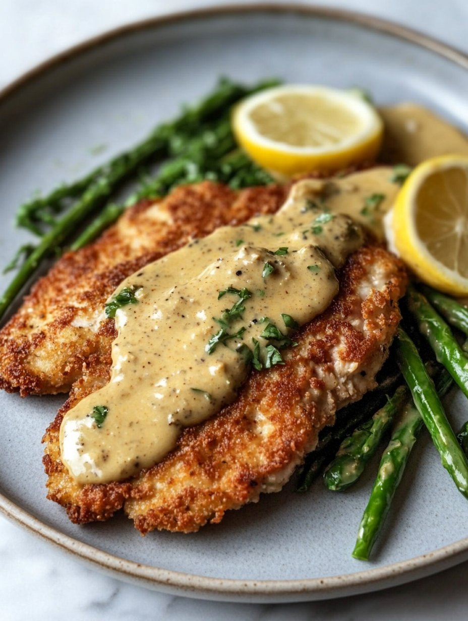 Pork Schnitzel with Dijon Gravy Recipe