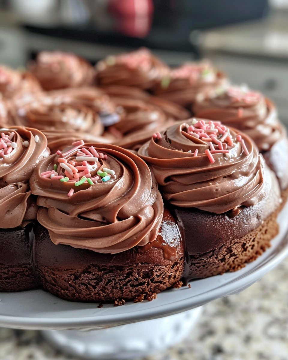 Chocolate Rolls Strawberry Cream Cheese Frosting