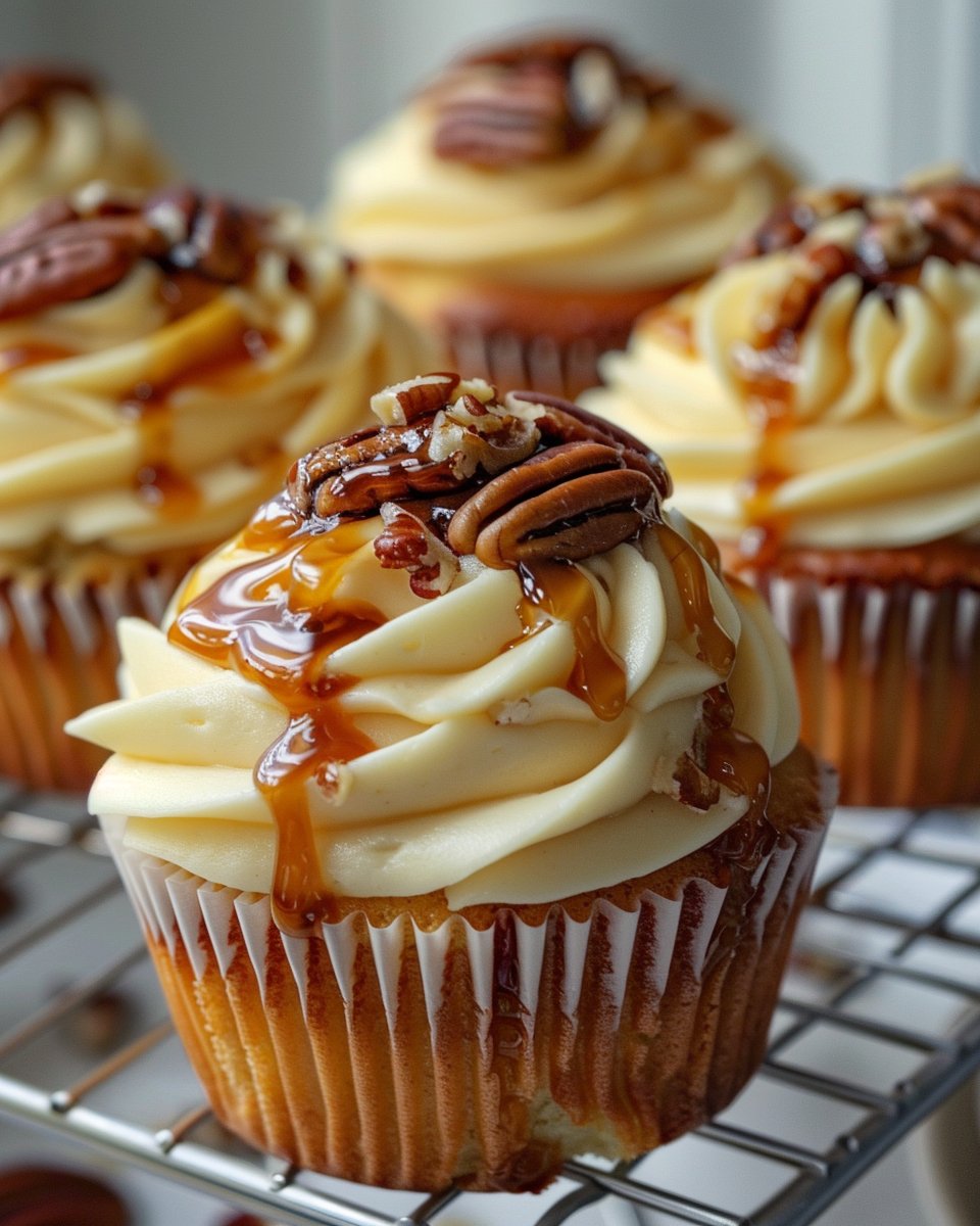 Caramel Pecan Cupcakes Recipe: Sweet and Nutty Delight