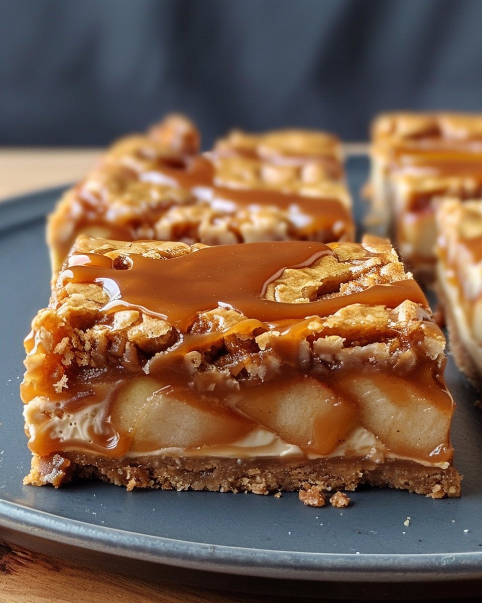 Caramel Apple Cheesecake Bars Recipe