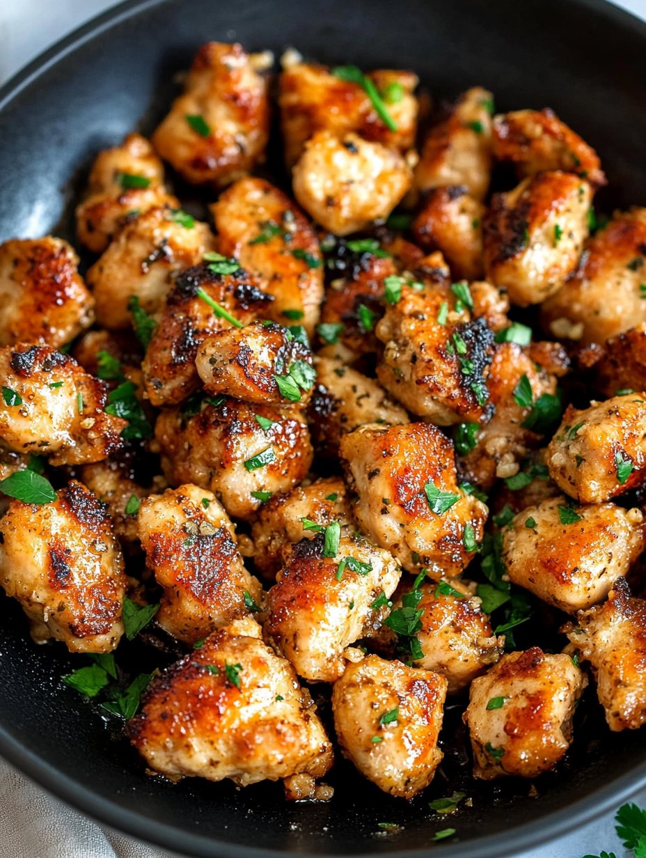 15-Minute Garlic Butter Chicken Bites: Easy Recipe