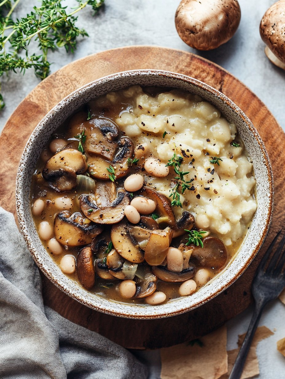 Cozy White Bean Mushroom Stew Recipe