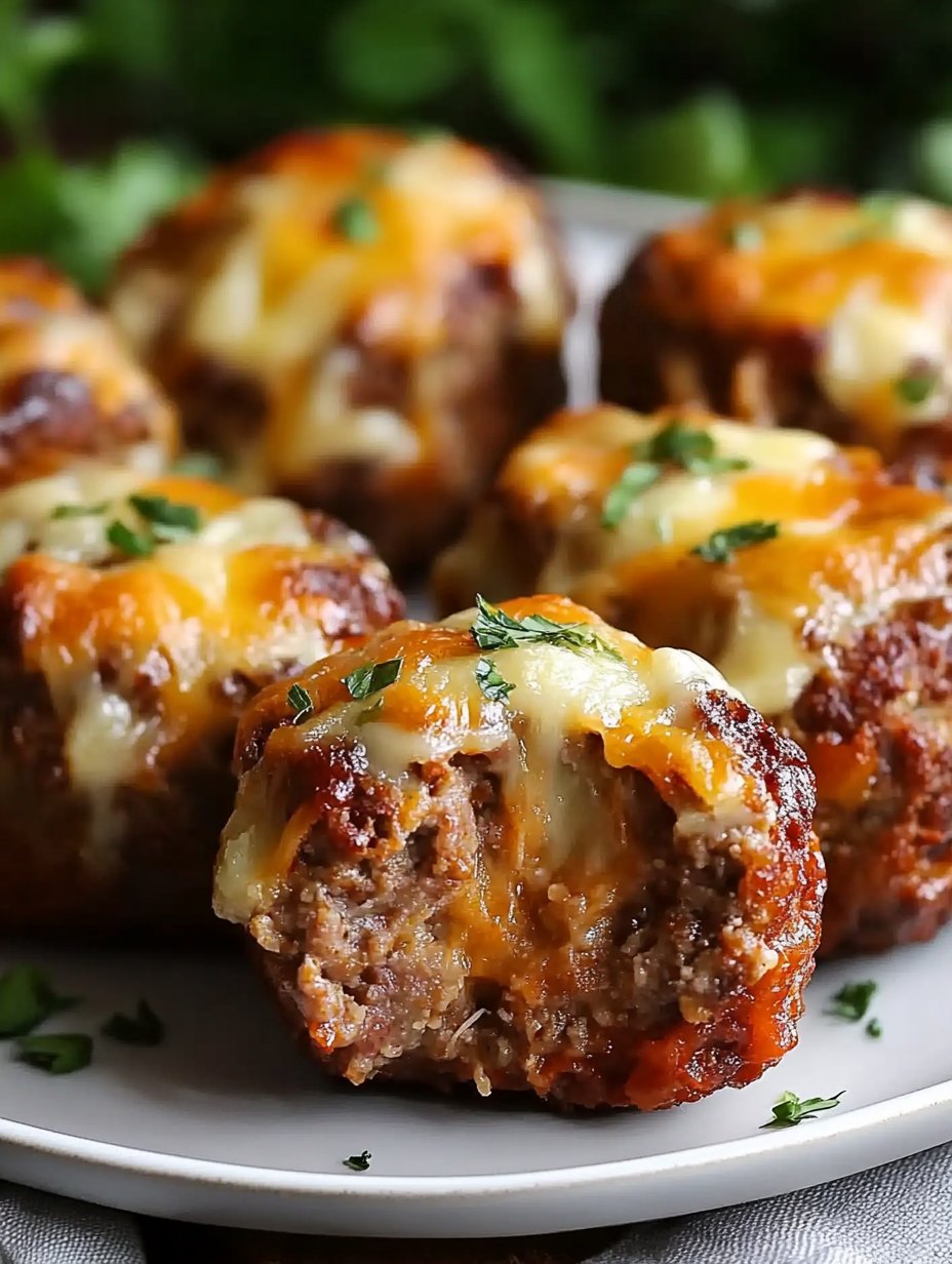 Cheesy Stuffed Meatloaf Bites Recipe