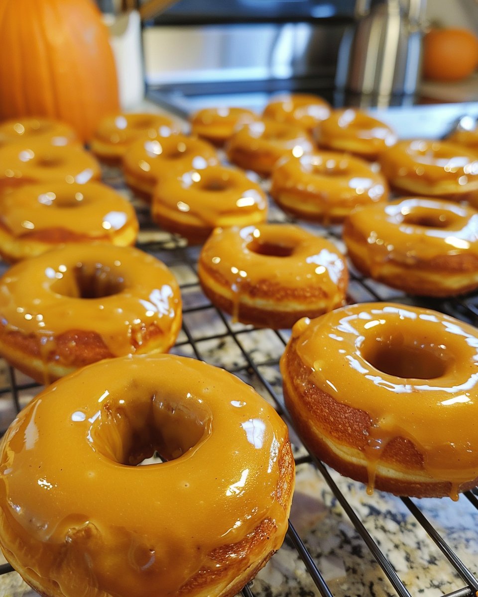 Baked Pumpkin Donuts Maple Glaze Recipe