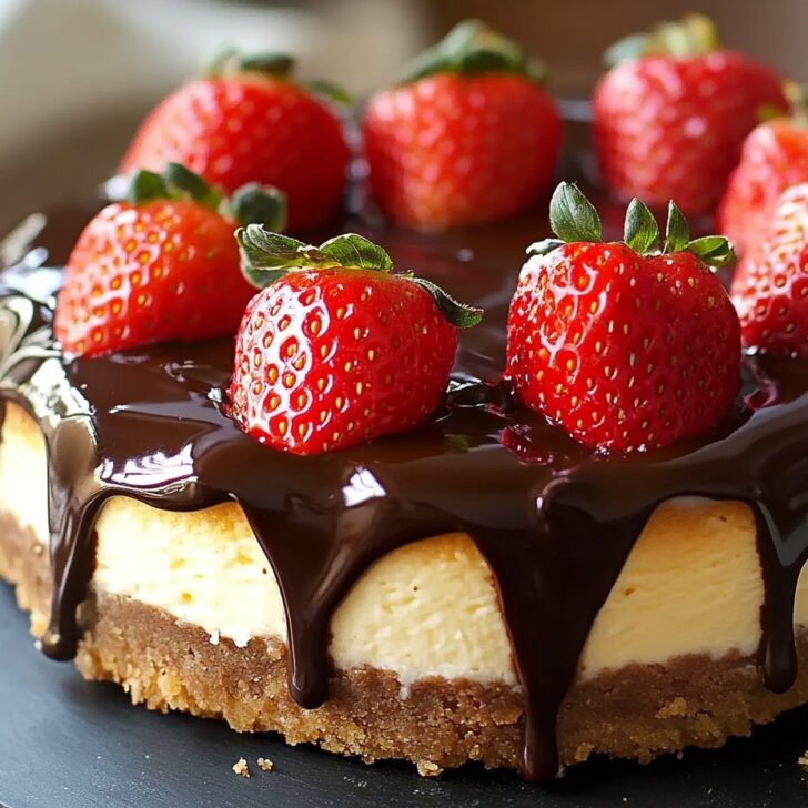 Chocolate Dipped Strawberry Cheesecake Recipe