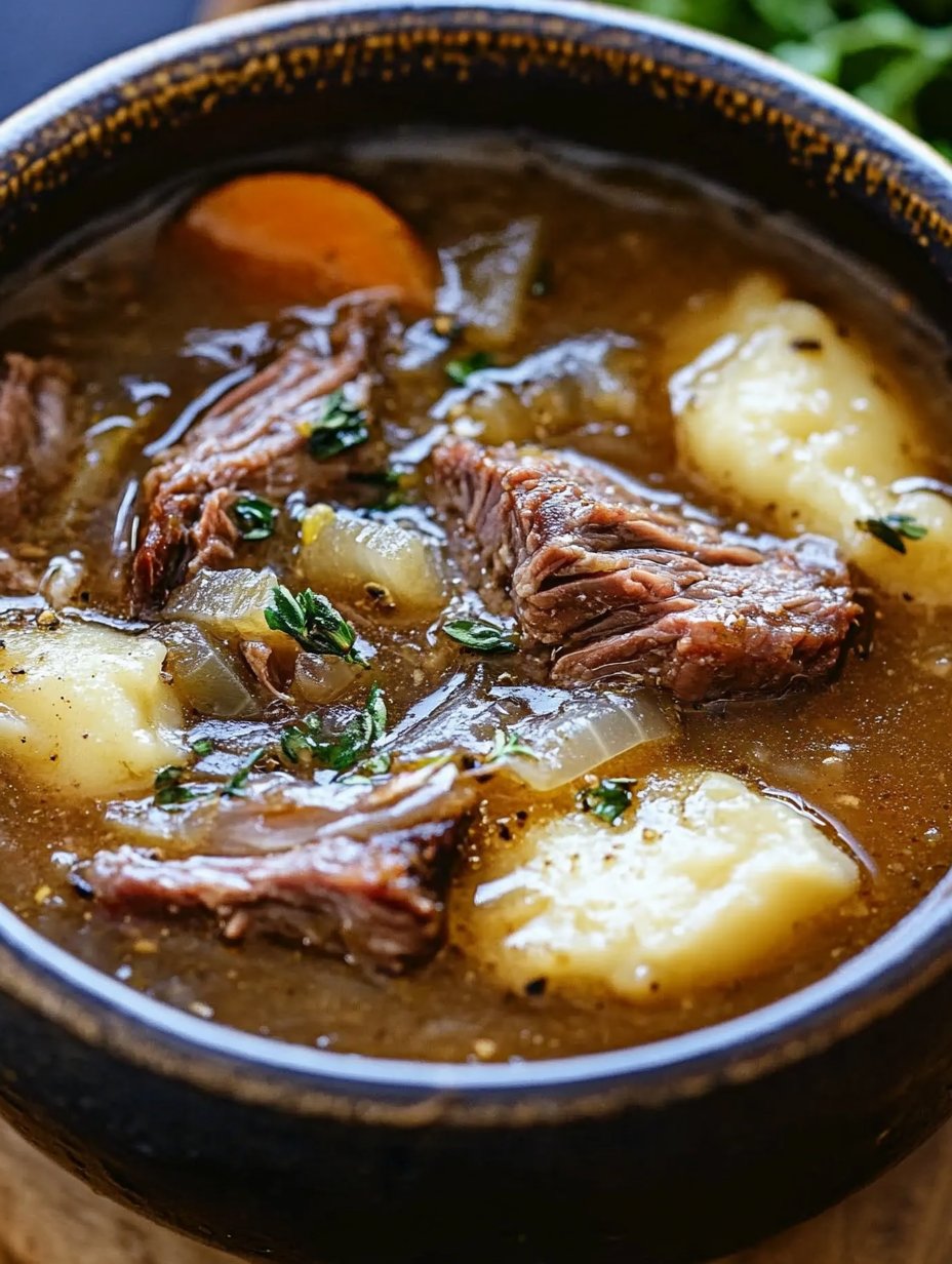 French Onion Beef Short Rib Soup Recipe