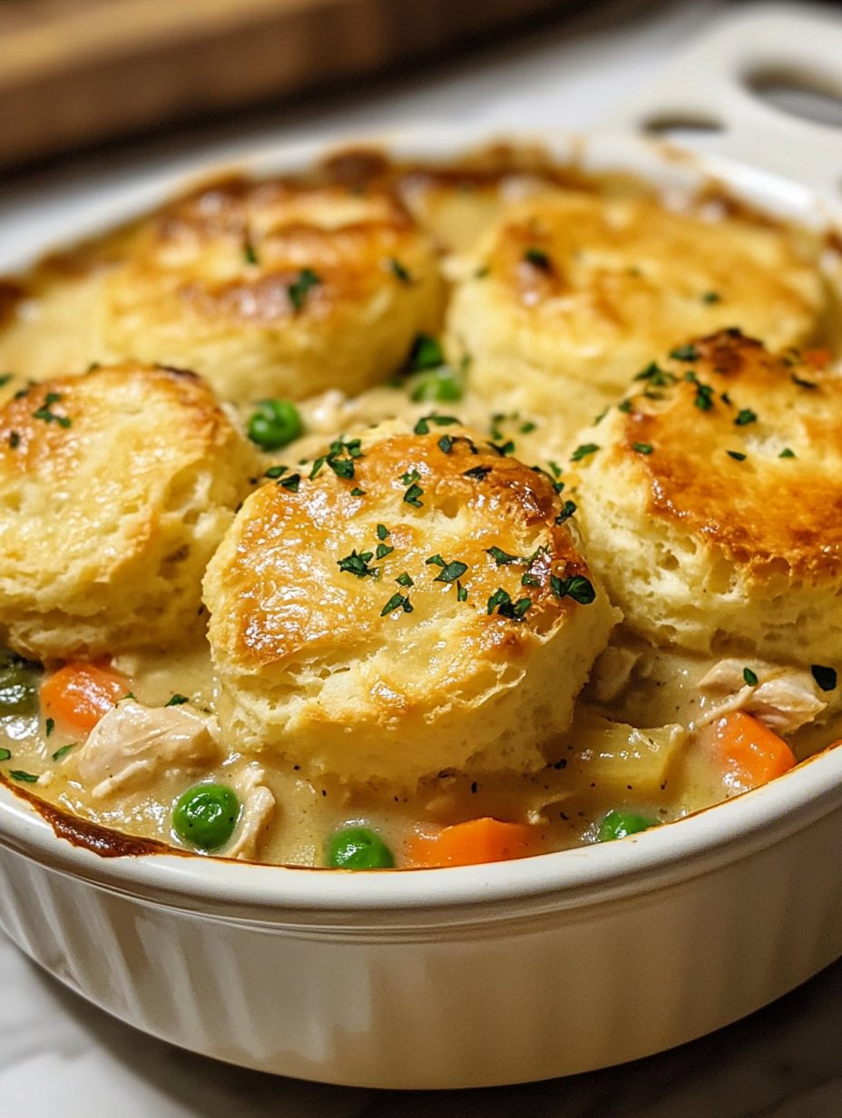 Chicken Pot Pie with Biscuits Recipe