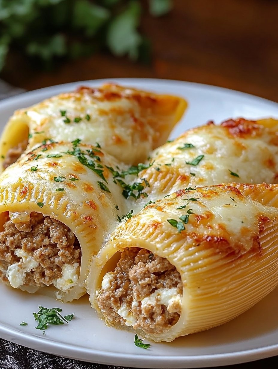 Creamy Ricotta Mince Stuffed Shell Pasta Recipe