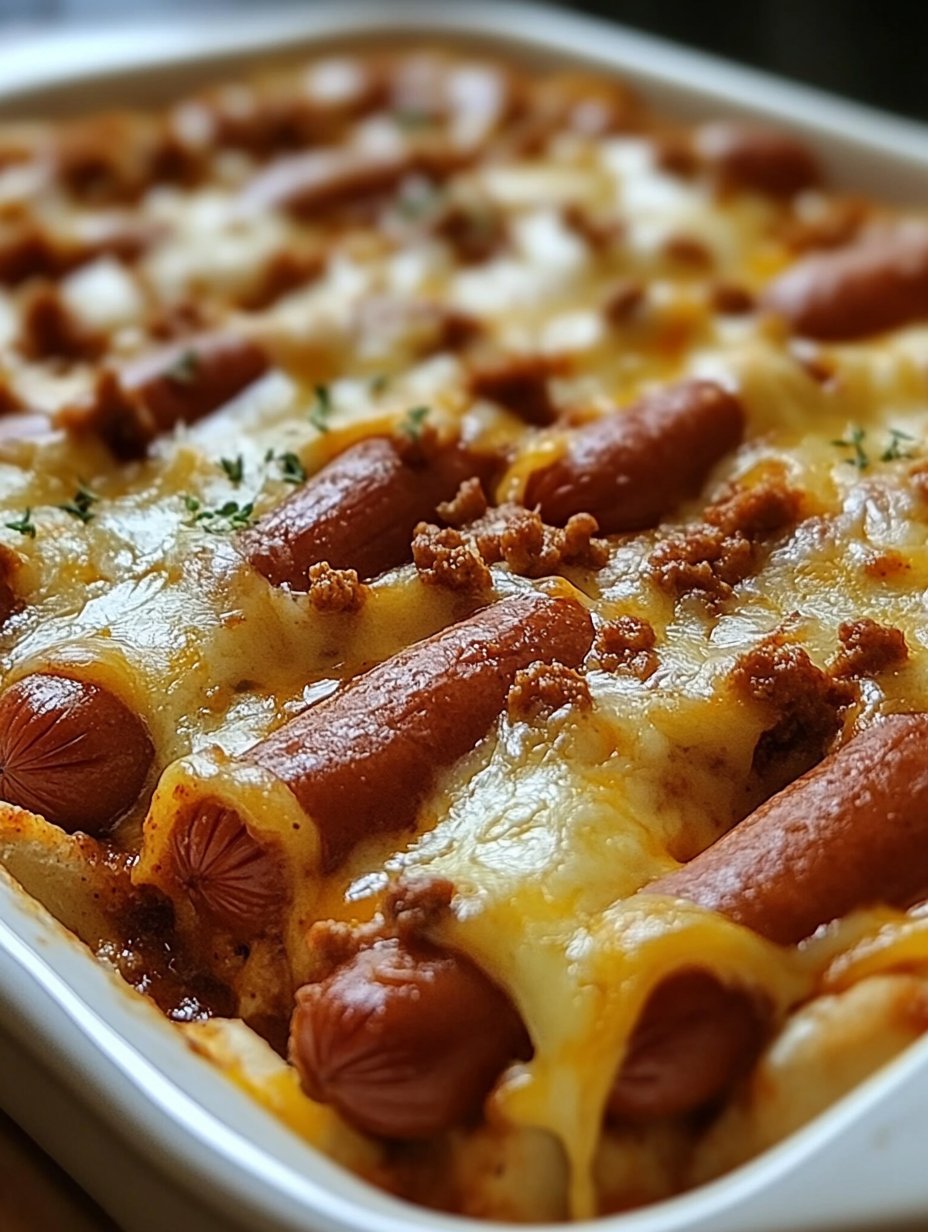 Easy Chili Cheese Dog Casserole Recipe for Comfort