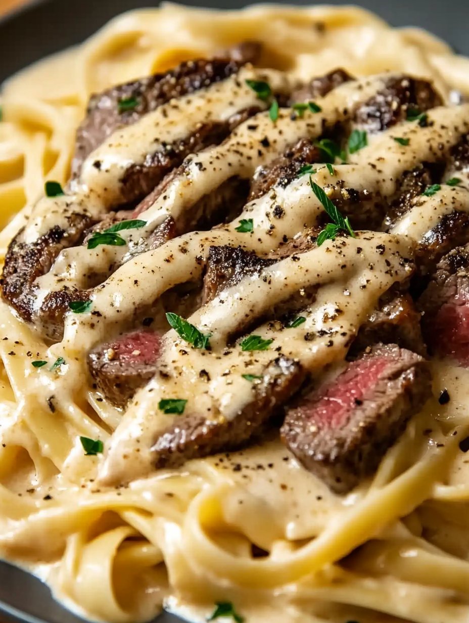 Creamy Cajun Steak Alfredo - Rich and Flavorful Recipe