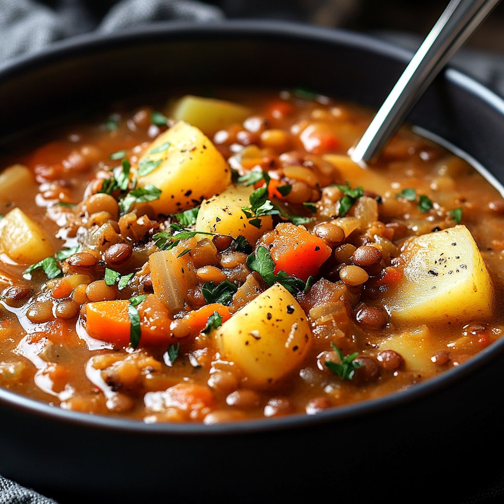 Hearty Lentil and Potato Soup Recipe - Comfort in a Bowl