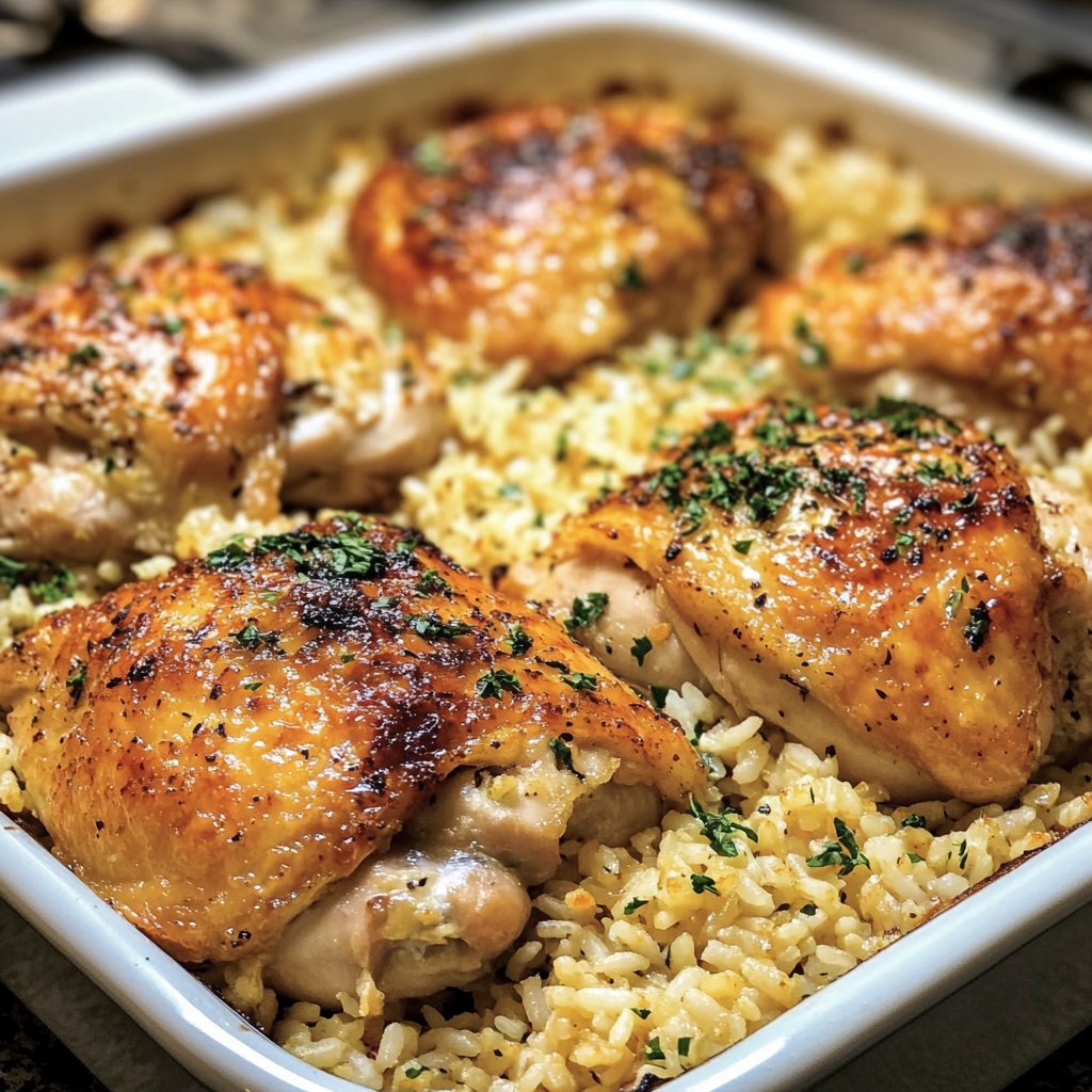 Oven Baked Chicken and Rice Recipe - Easy & Delicious