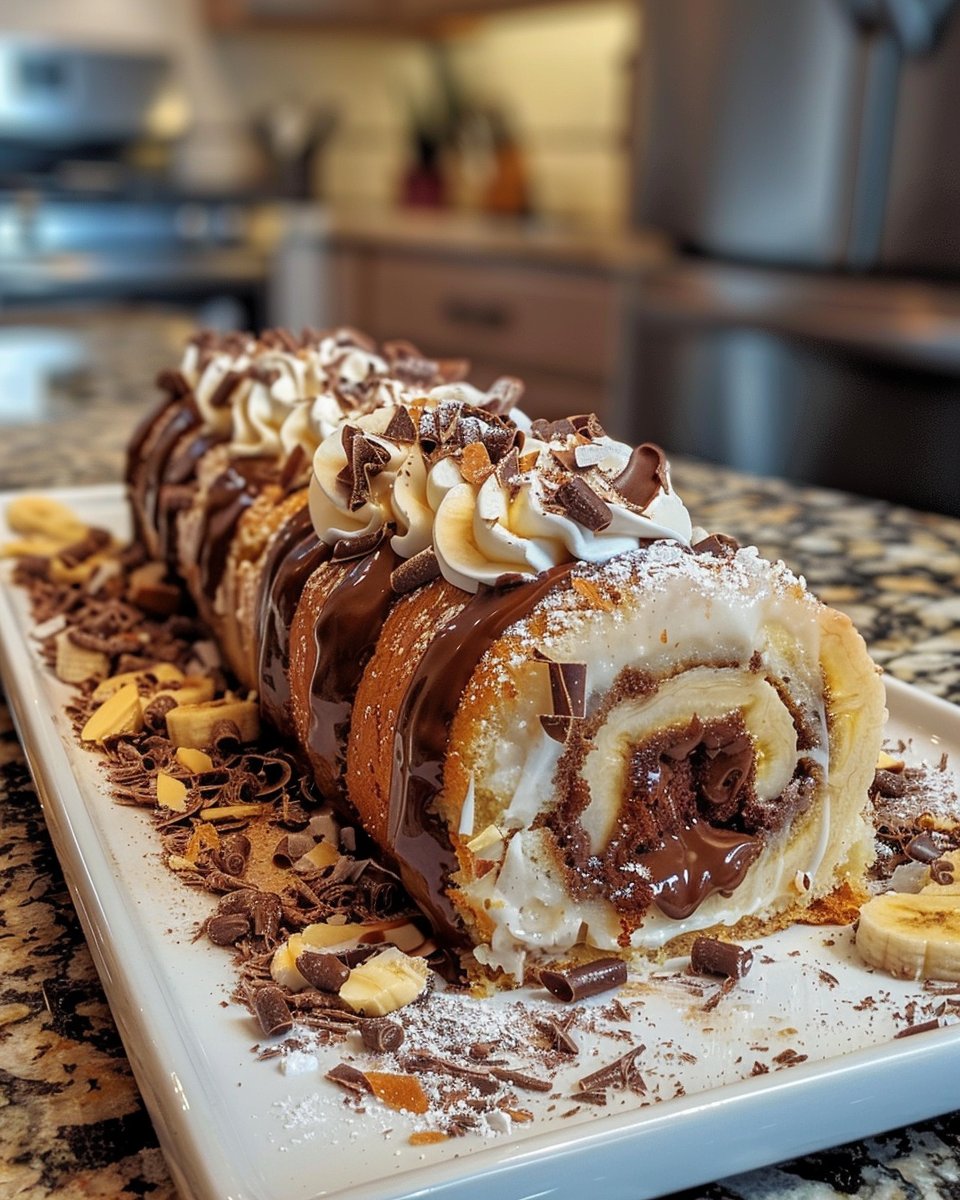 Banana Chocolate Heaven Roll | Delicious Dessert Recipe