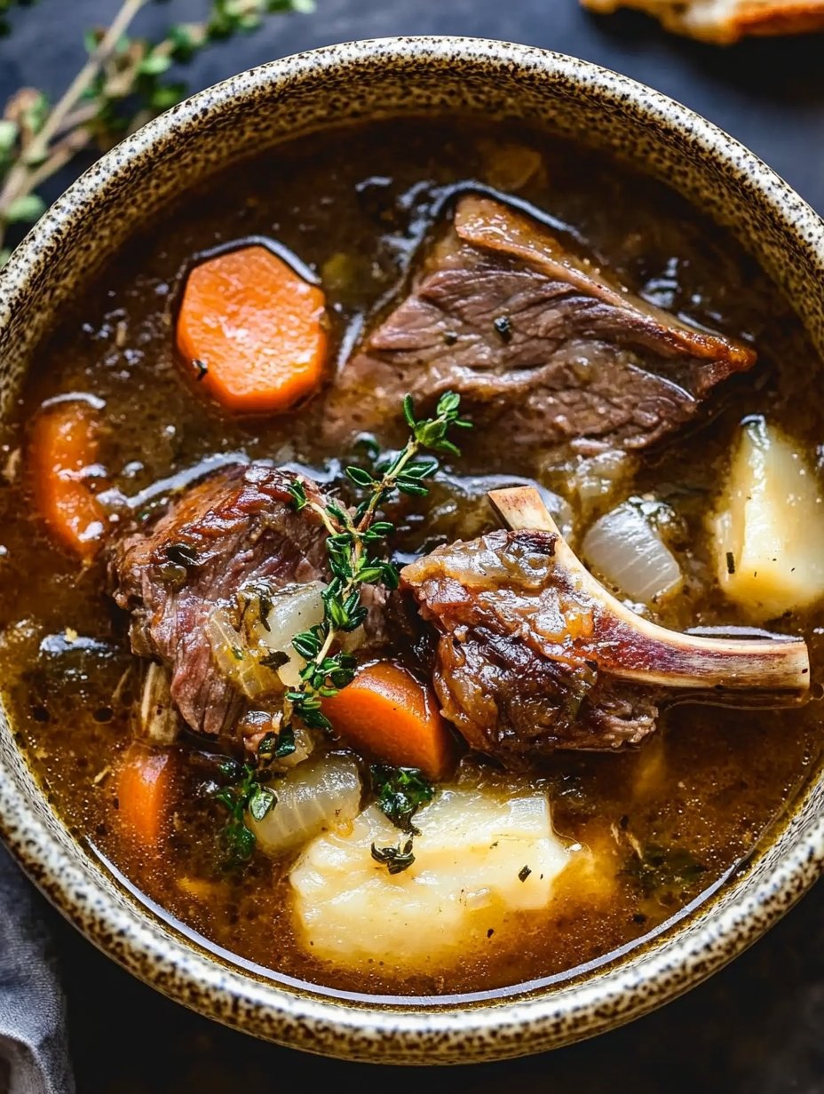 French Onion Beef Short Rib Soup Recipe