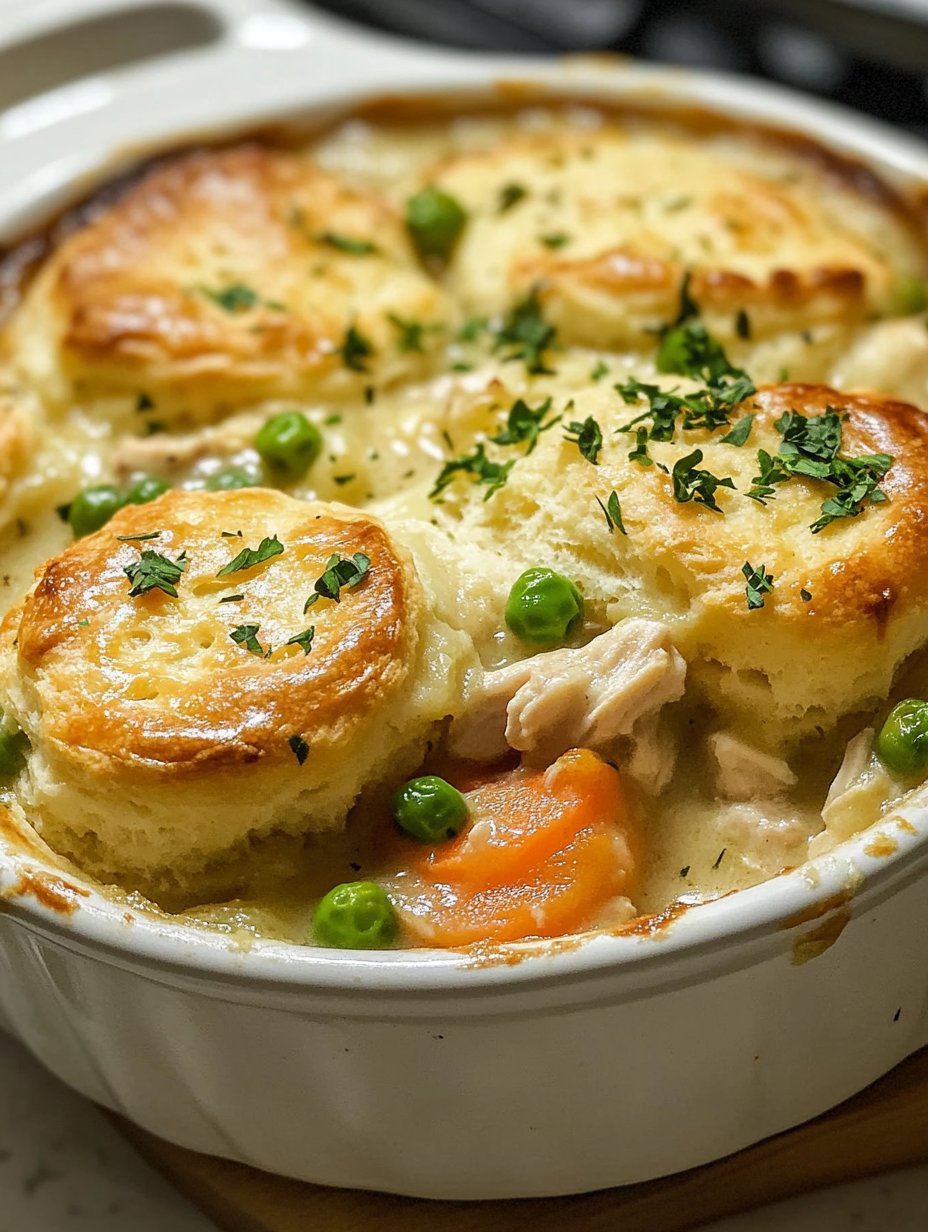 Chicken Pot Pie with Biscuits Recipe