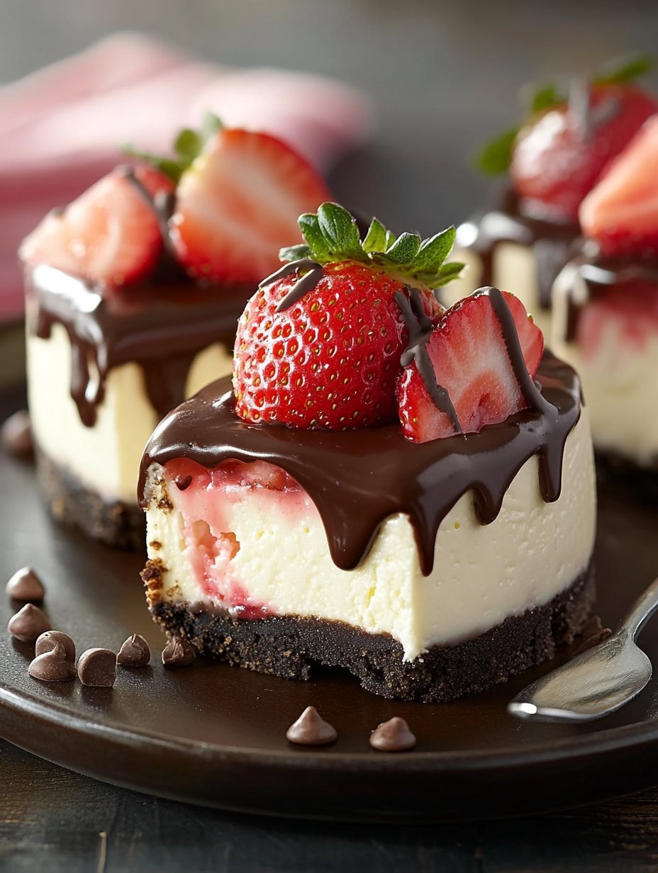 Chocolate Dipped Strawberry Cheesecake Recipe