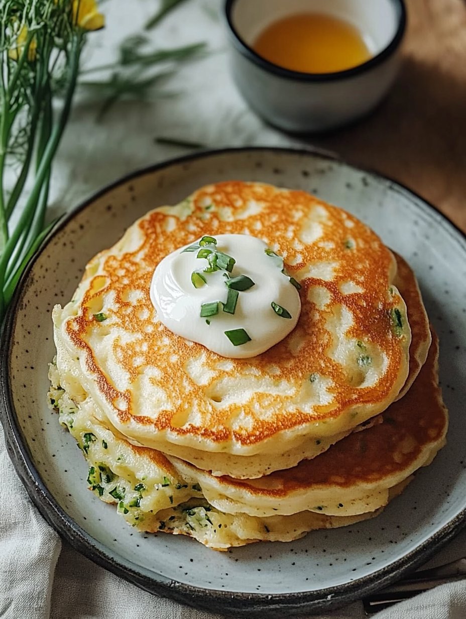 Cheese and Chive Pancakes Recipe - Savory Delight