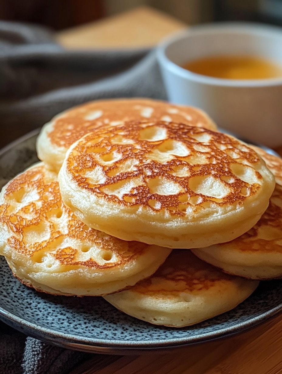 Golden Fluffy Sourdough Crumpets Recipe