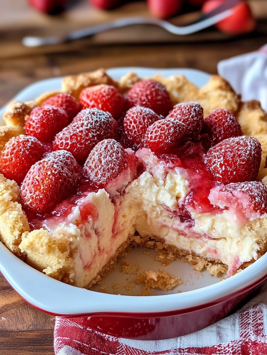 Strawberry Cheesecake Dump Cake Recipe - Easy & Delicious