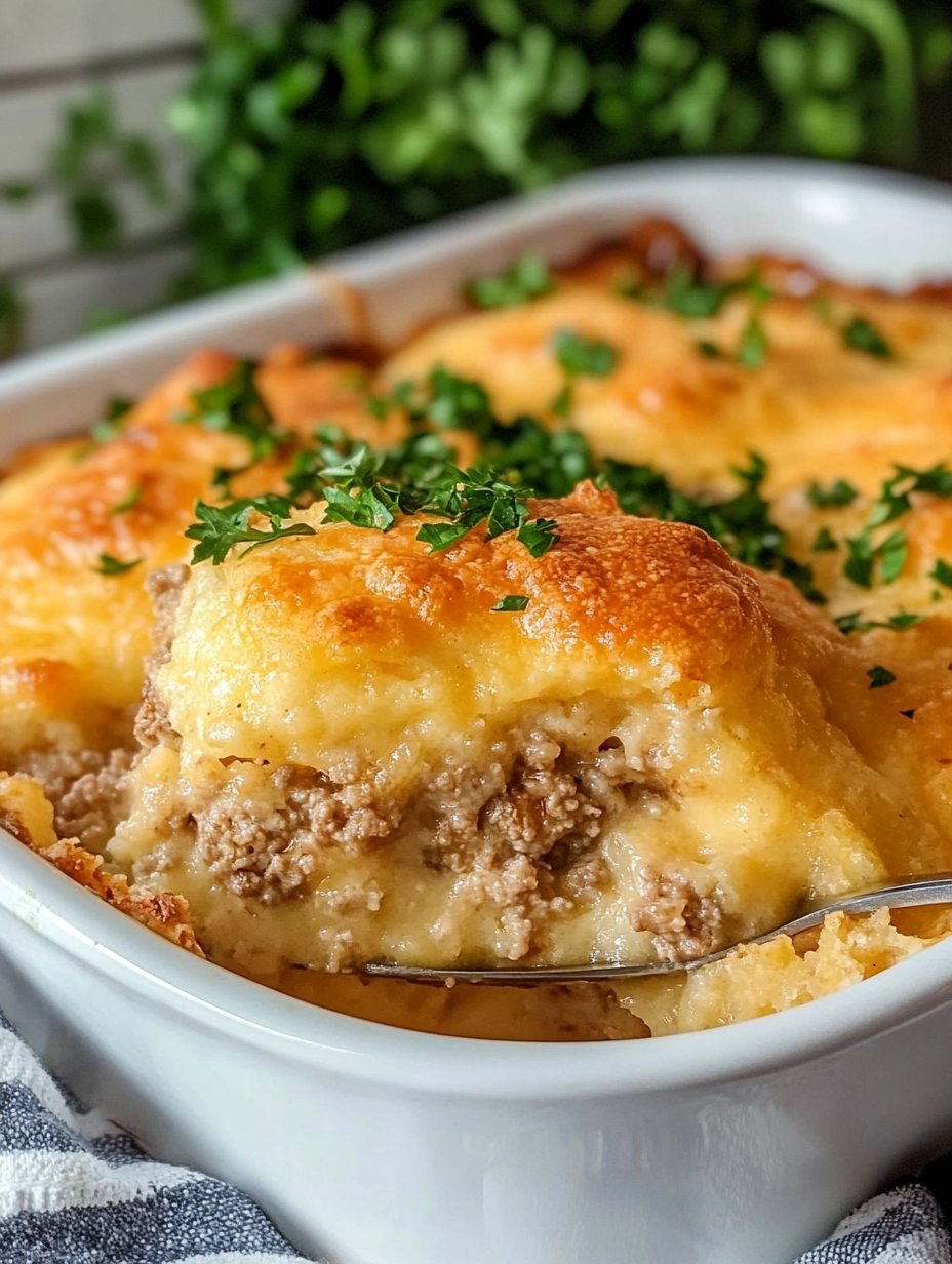 Easy Cheddar Bay Ground Beef Cobbler Recipe