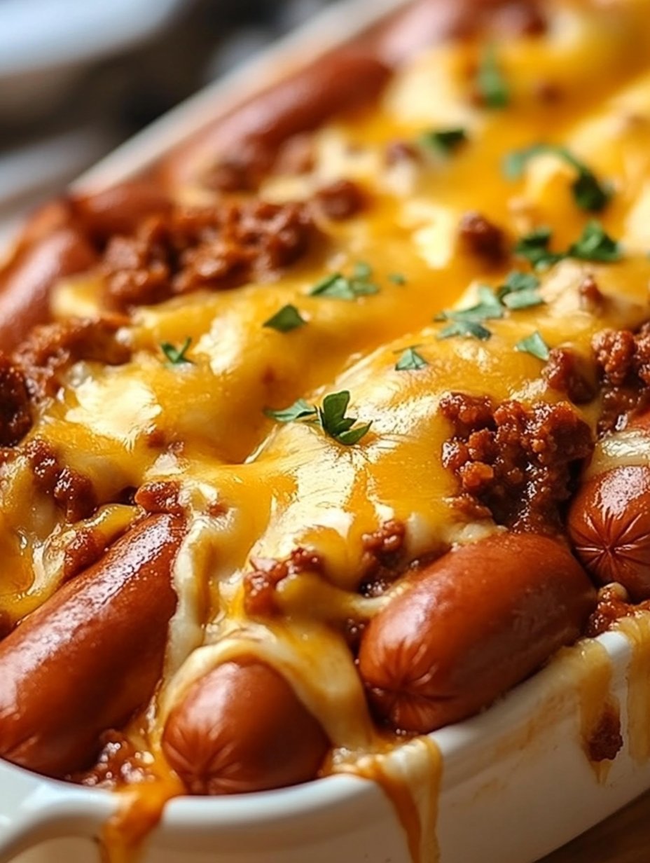 Easy Chili Cheese Dog Casserole Recipe for Comfort