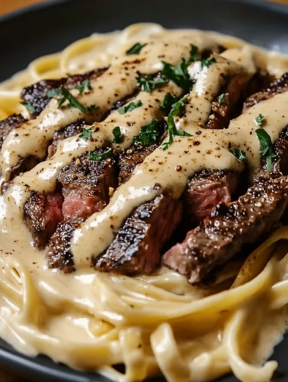 Creamy Cajun Steak Alfredo - Rich and Flavorful Recipe