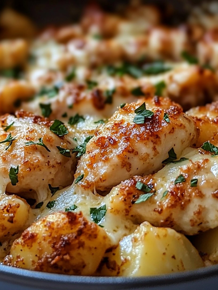 Garlic Parmesan Chicken and Potatoes One-Pan Dinner Recipe