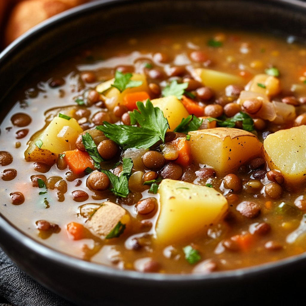 Hearty Lentil and Potato Soup Recipe - Comfort in a Bowl