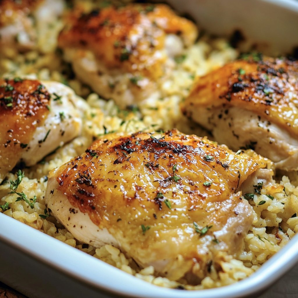 Oven Baked Chicken and Rice Recipe - Easy & Delicious