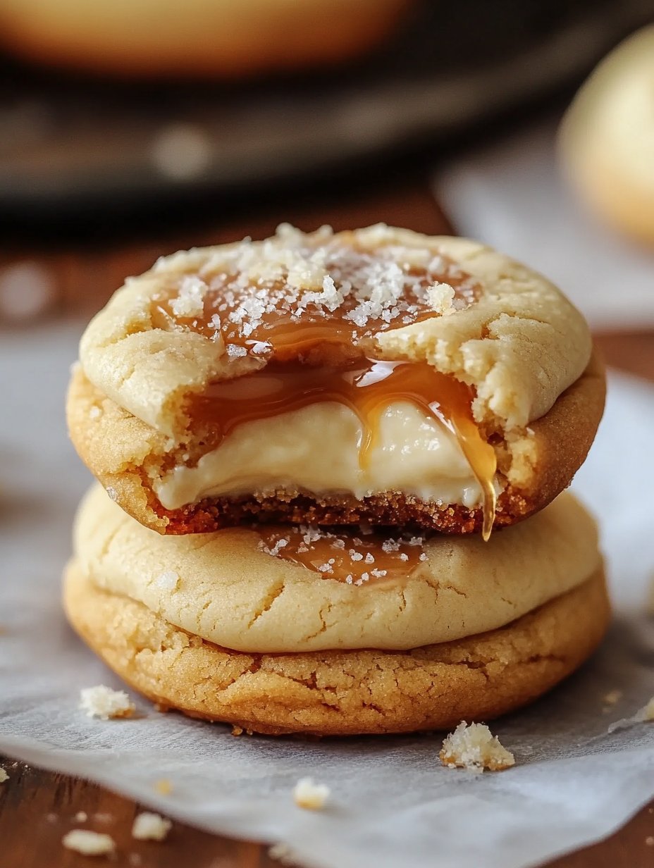 Salted Caramel Cheesecake Cookies Recipe