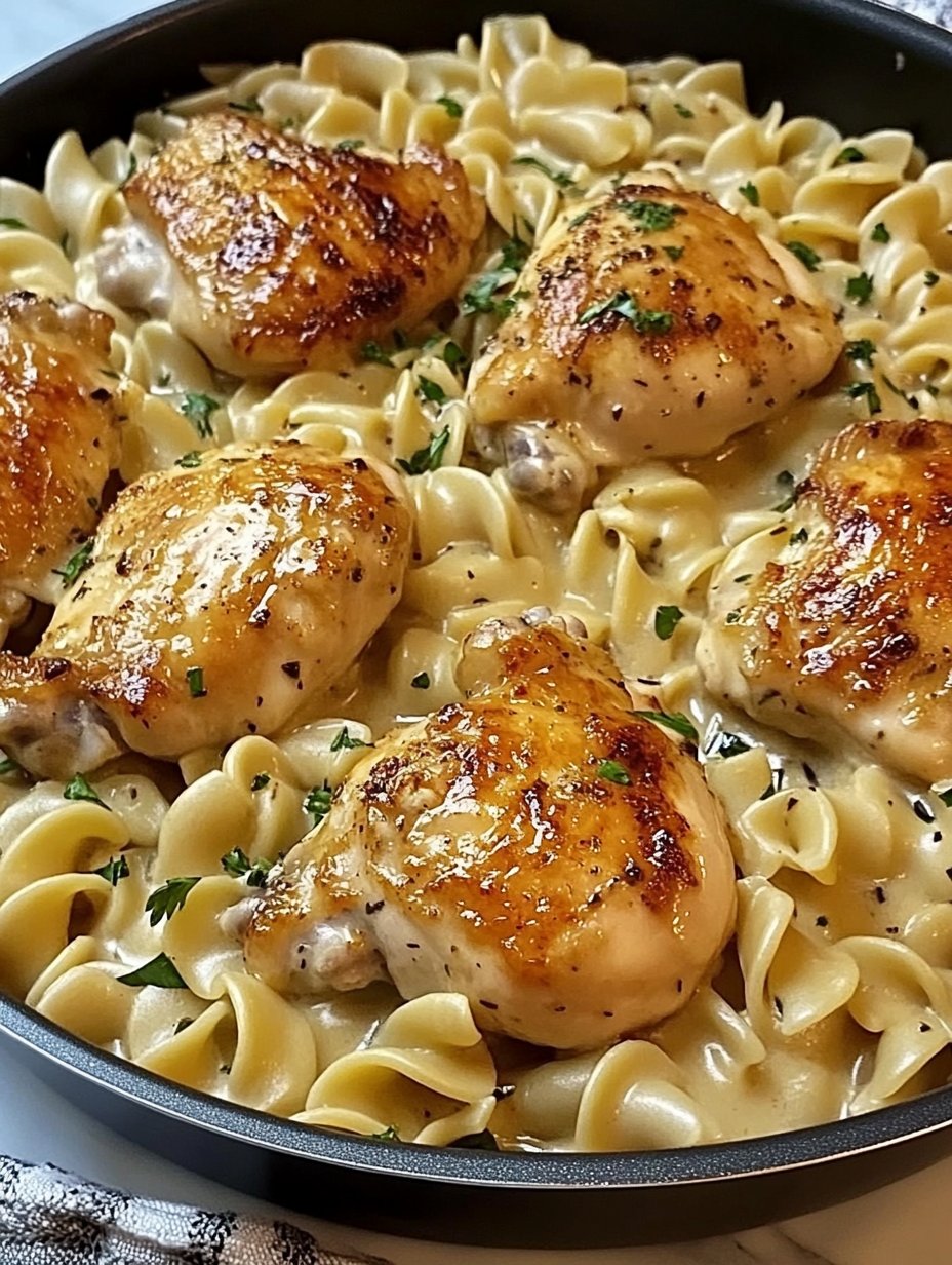 One Pan Chicken with Buttered Noodles Recipe