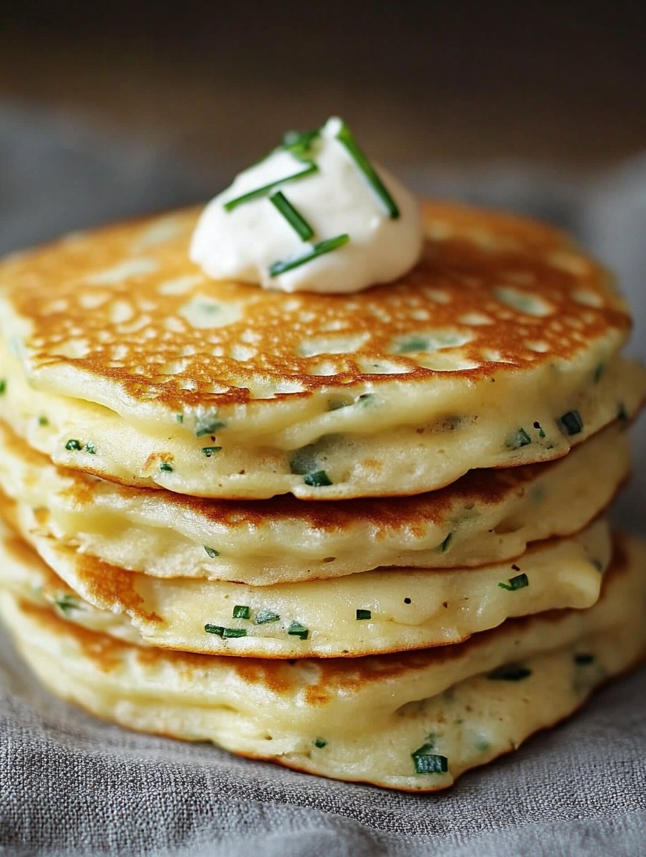 Cheese and Chive Pancakes Recipe - Savory Delight