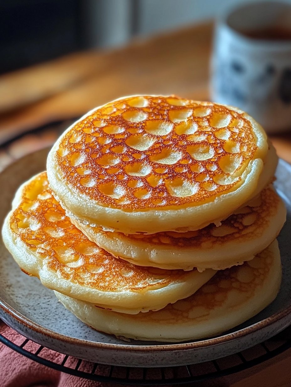 Golden Fluffy Sourdough Crumpets Recipe