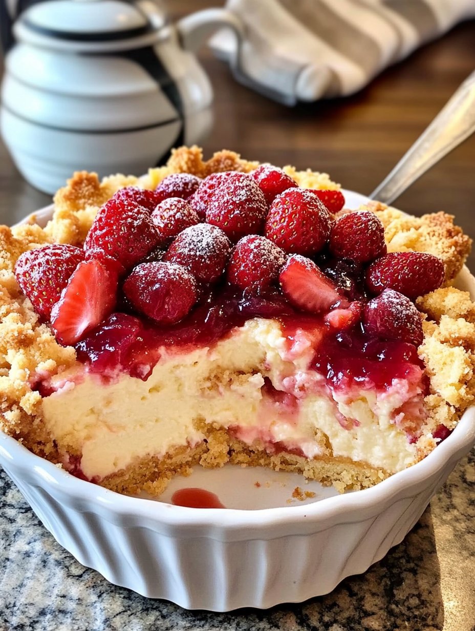 Strawberry Cheesecake Dump Cake Recipe - Easy & Delicious