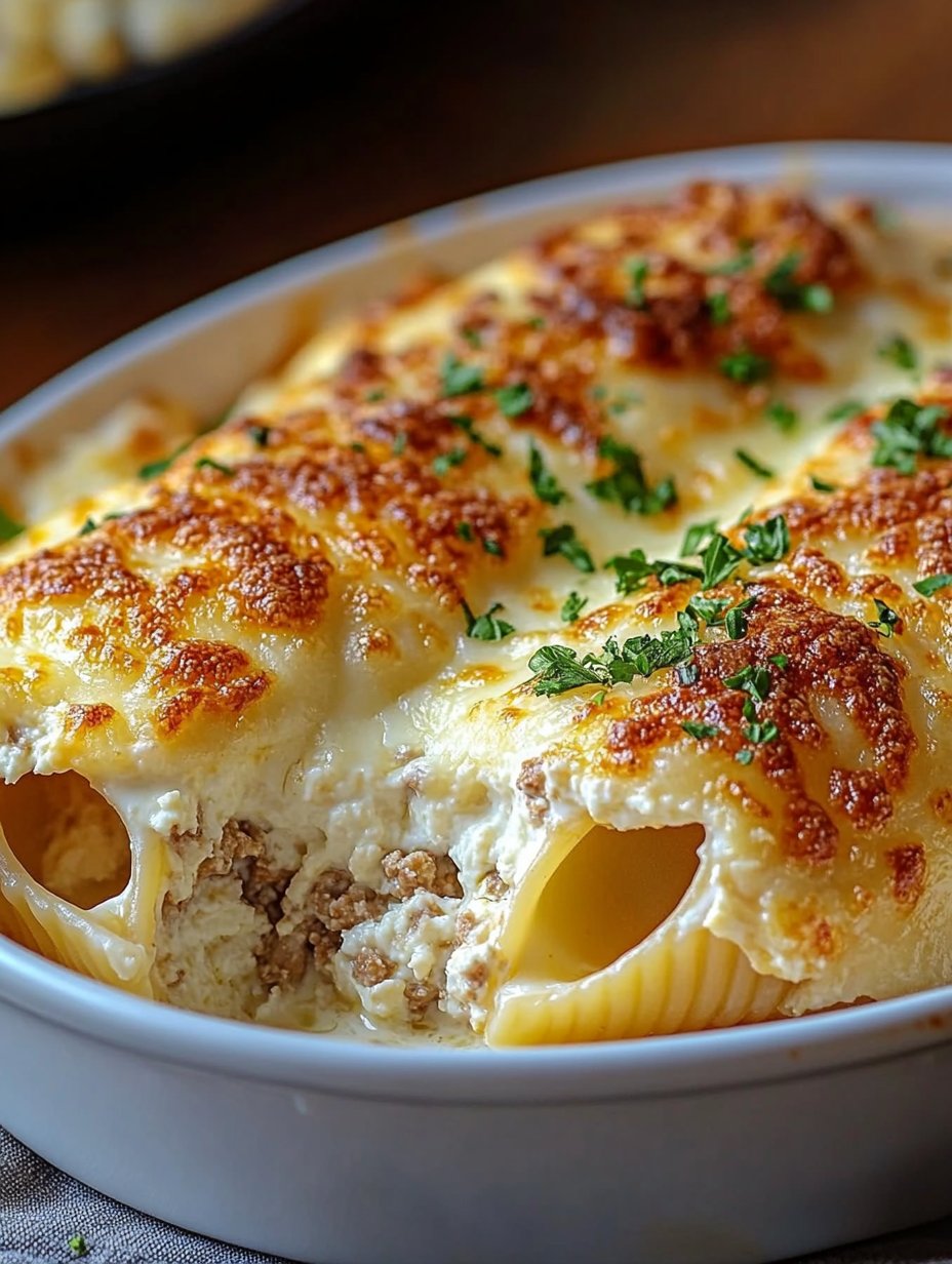 Creamy Ricotta Mince Stuffed Shell Pasta Recipe