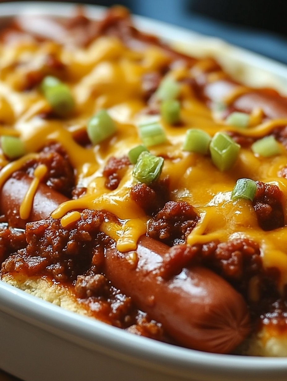 Easy Chili Cheese Dog Casserole Recipe for Comfort