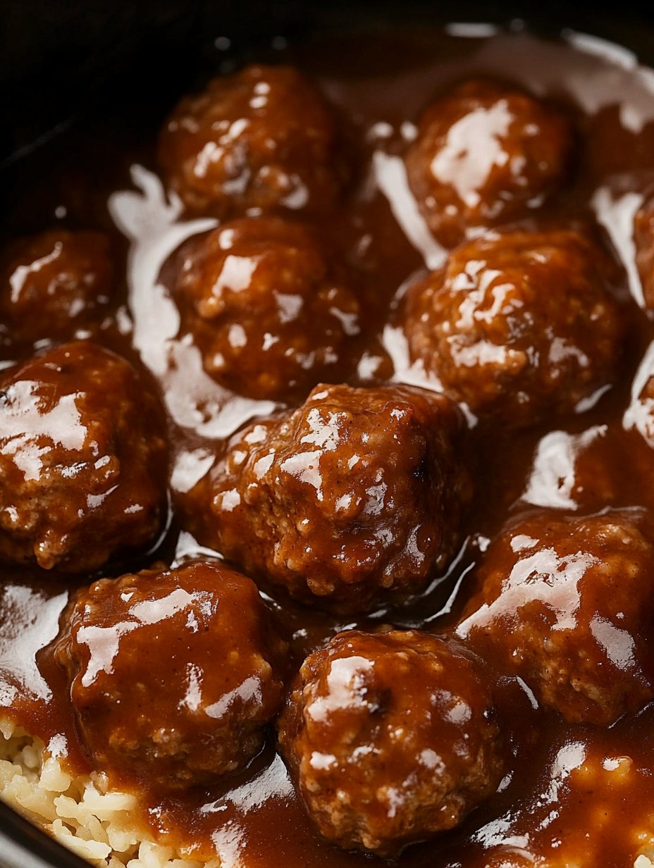 Slow Cooker Salisbury Steak Meatballs - Frozen Meatballs Recipe