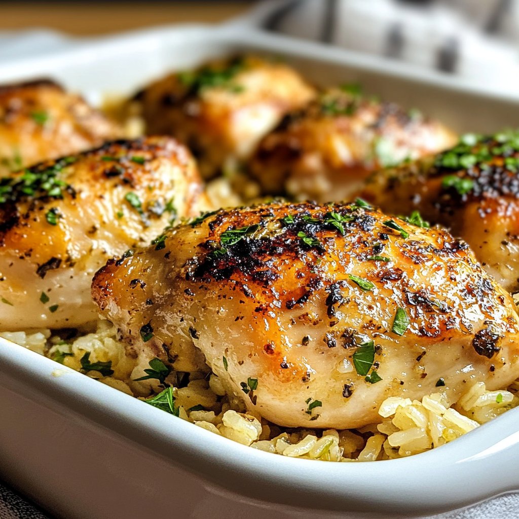 Oven Baked Chicken and Rice Recipe - Easy & Delicious