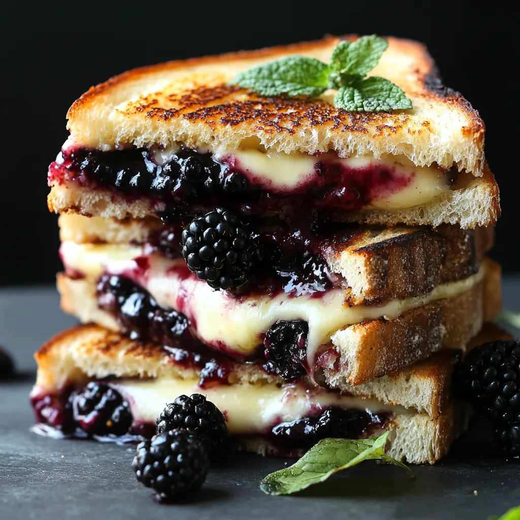 Blackberry Balsamic and Brie Grilled Cheese