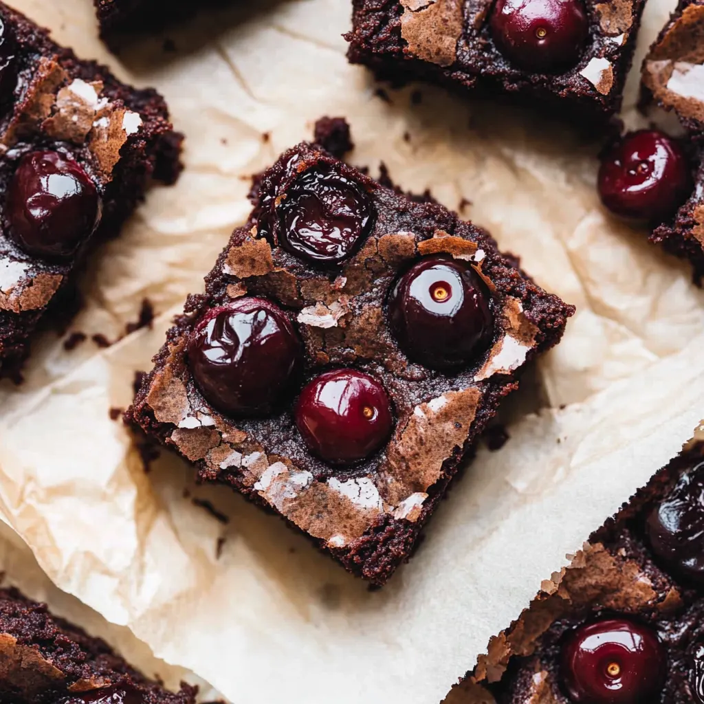 Roasted Cherry Brownies 1 Roasted Cherry Brownies