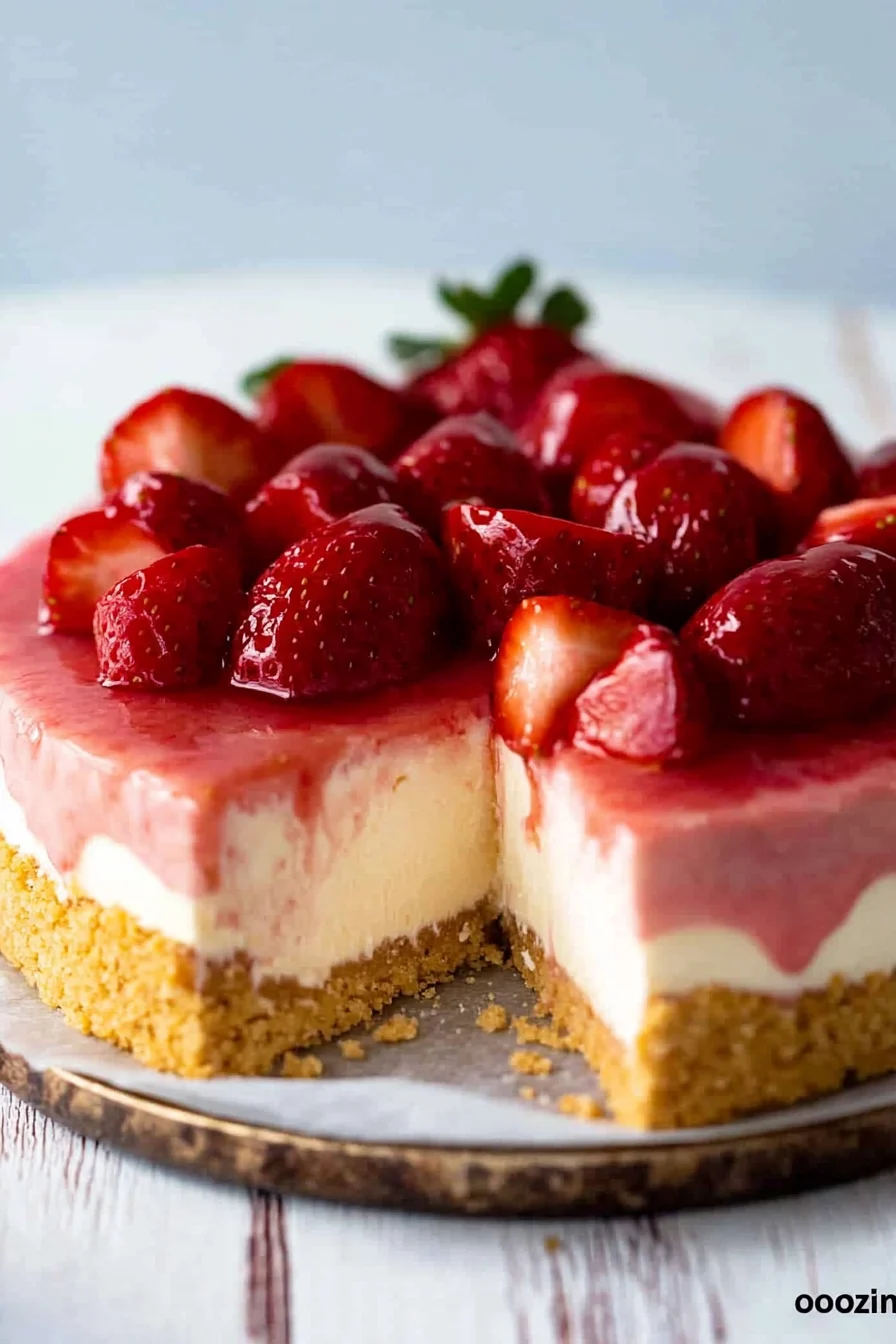 Easy Strawberry Cheesecake