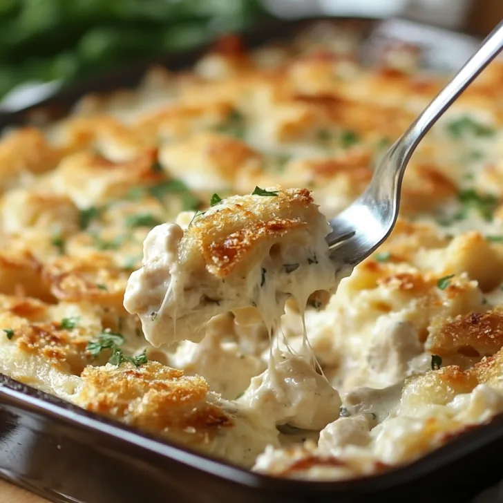 Chicken Alfredo Casserole