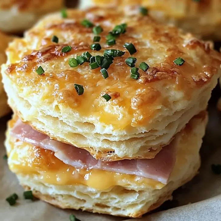 Savory Ham and Cheese Butter Biscuits Fluffy Recipe