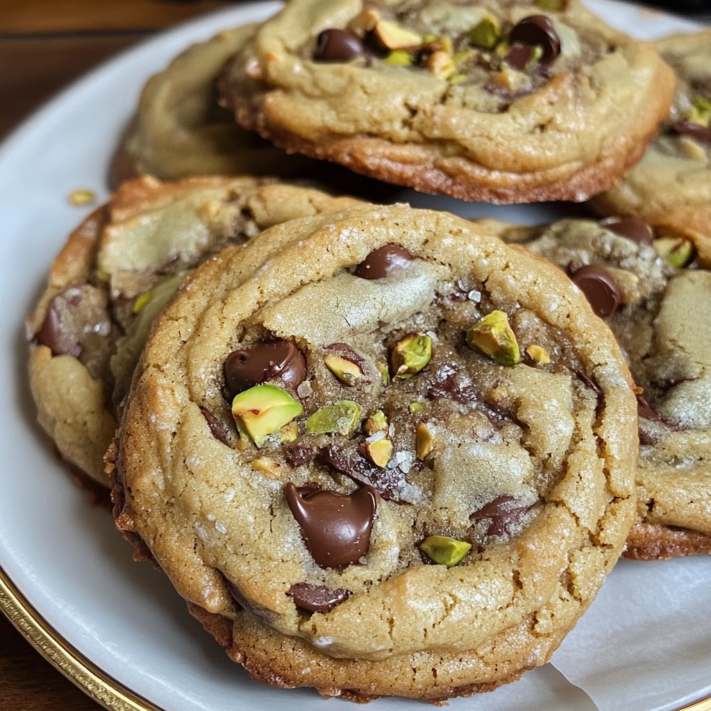 Pistachio Cream Chocolate Chip Cookies Recipe