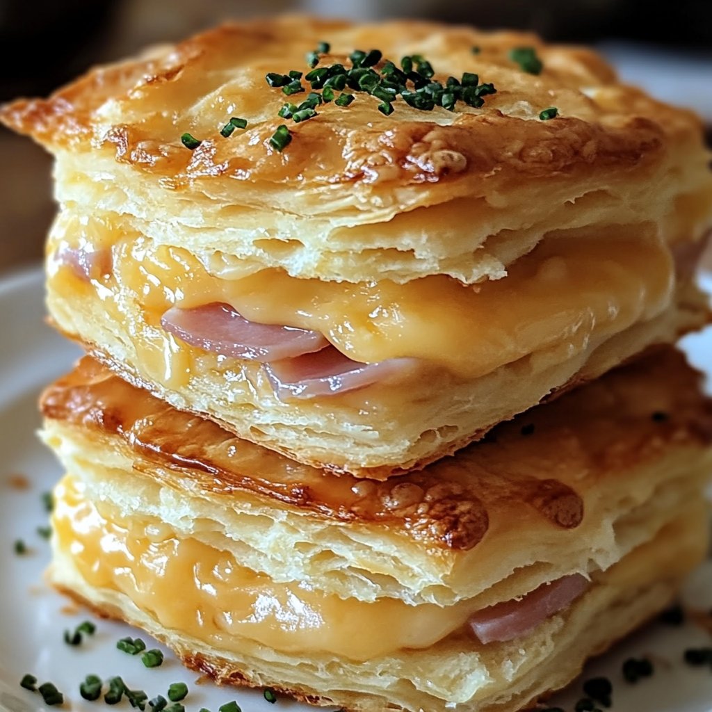 Savory Ham and Cheese Butter Biscuits Fluffy Recipe