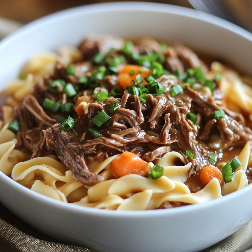 Crockpot Beef and Noodles - Easy Comfort Food Recipe