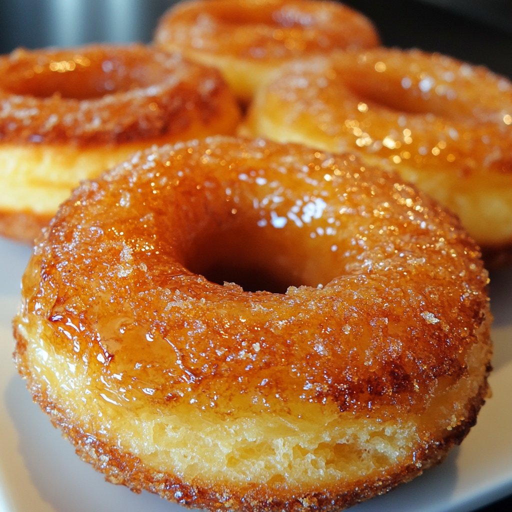 Soft Crunchy Creme Brulee Donuts Recipe