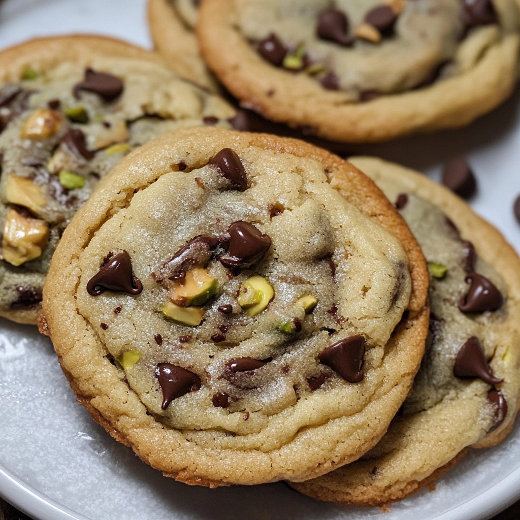 Pistachio Cream Chocolate Chip Cookies Recipe