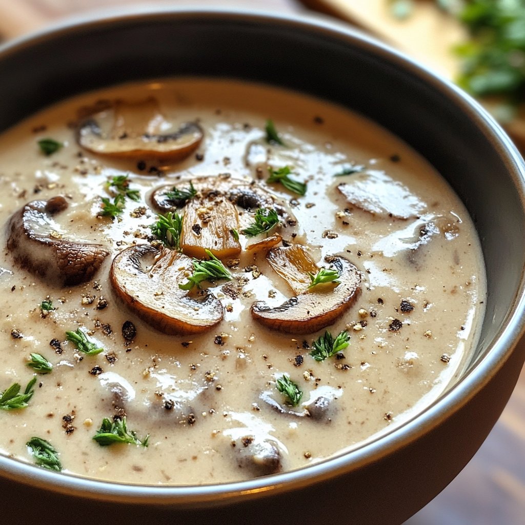 Creamy Mushroom Soup Recipe - Perfectly Savory & Delicious