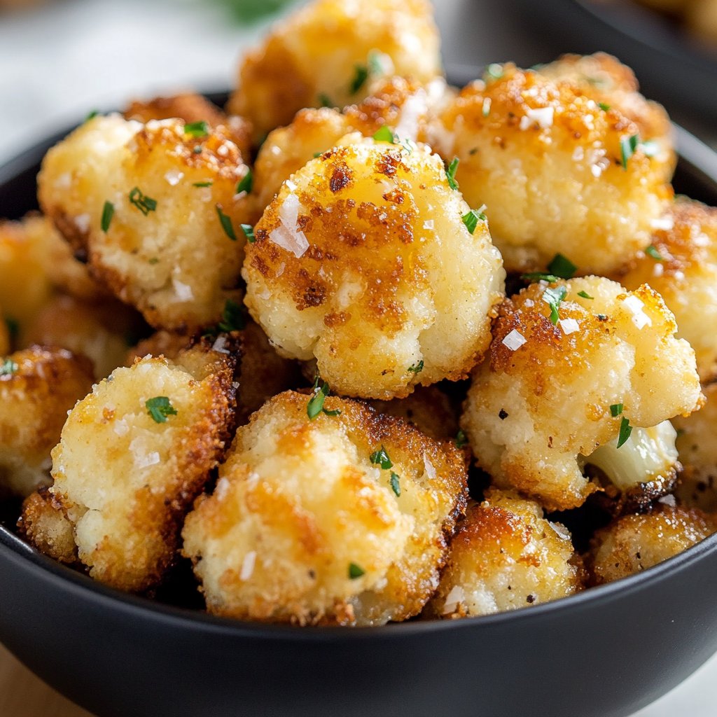 Crispy Baked Cauliflower Bites with Garlic Sauce Recipe